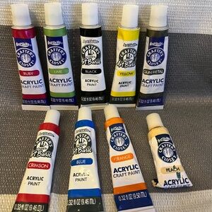 Crafters Closet Acrylic Paint Set - 9 tubes.